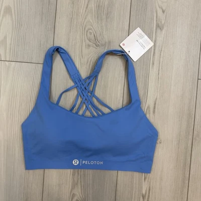 NWT Lululemon X Peloton Flexy Flex Strappy Yoga Bra A-C Small / Medium Blue - Image 1 of 4