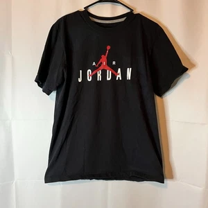 Nike Air Jordan Jumpman Flight Tee T-Shirt Black/Red Short Sleeve Size Med - Picture 1 of 5