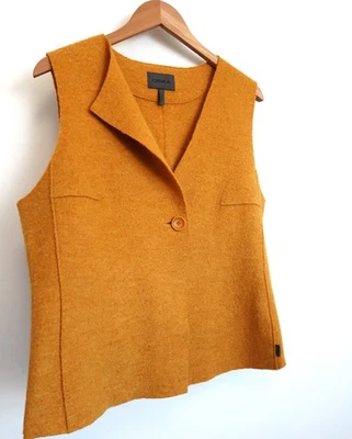 OSKA GERMANY One Button Boiled Wool Vest Sleeveless Jacket YOOX 2 M $369 - Image 1 of 4