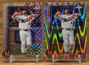FRANCISCO ALVAREZ X-Fractor + RayWave Refractor LOT | 2025 Topps Chrome METS - Bild 1 von 2