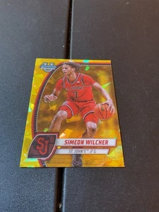 SIMEON WILCHER 2024-25 BOWMAN CHROME U SAPPHIRE YELLOW-#60/75-ST. JOHN’S-#71 - Picture 1 of 4