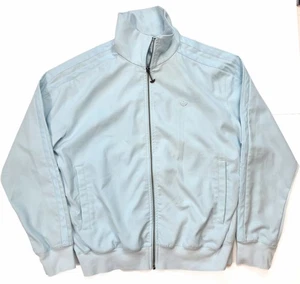 Adidas Baby Blue Pocket Zip Closure Mock Neck Track Jacket Women's Size XS - Picture 1 of 5