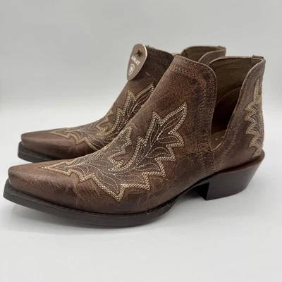 Ariat Dixon Low Heel  Boots Women’s Size 7 Rhino Tan Print Snip Toe - Image 1 of 4