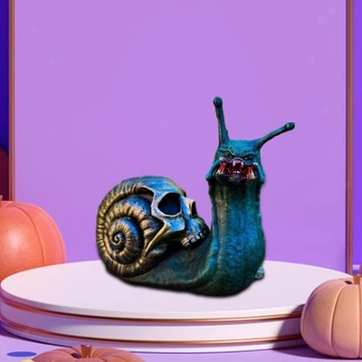 Animal Figurine Halloween Snails Statue Sculpture,Resin Ornament for Dollhouse - Image 1 of 4