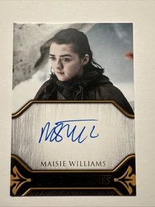2024 Game Of Thrones Legends Of The Realm Maisie Williams Arya Stark Legacy Auto - Picture 1 of 6