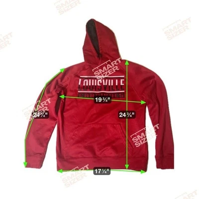 Pullover rojo con capucha grande Colosseum Louisville Cardinals con cordón para hombre Foto 1 de 4