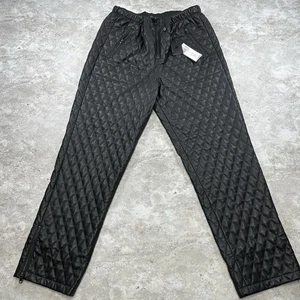 BCBG Max Azria Lucien gesteppte Kunstlederhose schwarz Größe M Neu mit Etikett - Bild 1 von 11