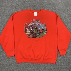 Sudadera De Colección Frisco Silver Dollar Line Para Hombre XL Rojo Tren Ferrocarril EE. UU. 80s - Imagen 1 de 7