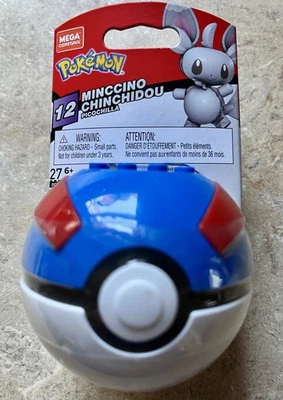 Mega Construx Pokemon Series 12 Minccino Pokeball New Sealed - Image 1 of 4
