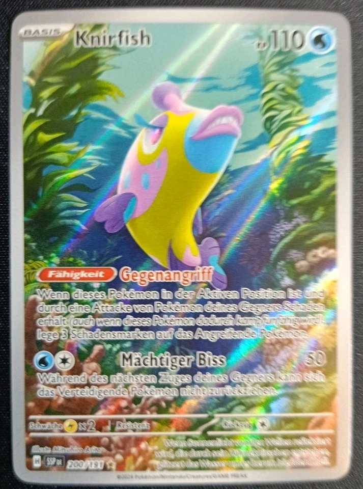Pokémon Knirfish SSP 200 Illustration Rare Surging Sparks Deutsch Near Mint  - Bild 1 von 4