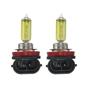 Set of 2 Yellow H11 Halogen Bulbs for Headlight and Daytime Running Light - Picture 1 of 9