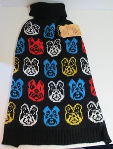 BEAUTYZOO Dog Knitted Sweater - French Bulldog Pattern - Size M - Picture 1 of 9