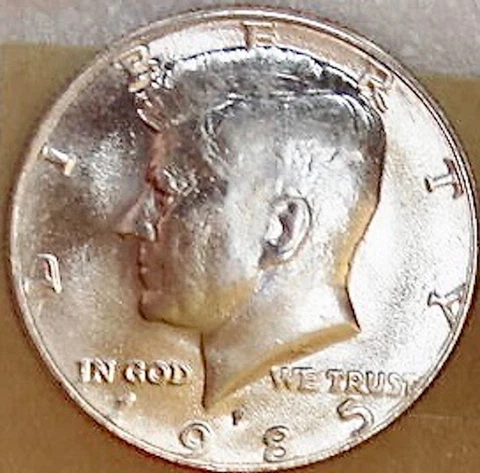 1985 P+D KENNEDY HALF DOLLAR SET, ALL POSTAGE PAID, RETURNS OK Cover