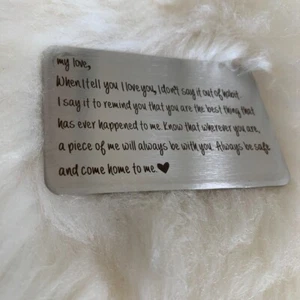 Metall Geldbörse Karte Liebe Freundin Freund Geburtstag Valentinstag Geschenkidee - Bild 1 von 7