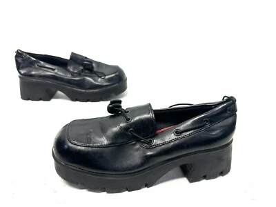 Zapatos gruesos negros vintage Y2K Arizona Jean Company zuecos mulas para mujer 3,5 Foto 1 de 4