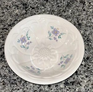 Pfaltzgraff April Embossed Flower Bowl 7”D  HTF - Picture 1 of 6