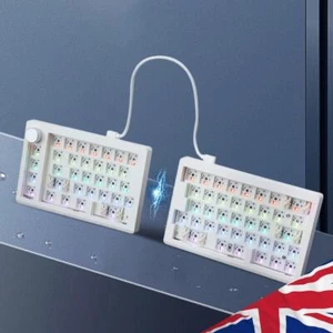 Split Mechanical Keyboard Kit Backlight Wired Hot Swap Keyboard for Friend Gift - Bild 1 von 11