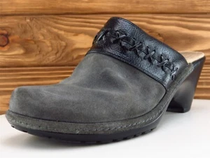 Softspots Size 7.5 Mule Heel Gray Leather M Width - Picture 1 of 11