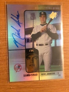 2000 SPx Nick Johnson autograph New York Yankees 1190/1500 - Picture 1 of 1