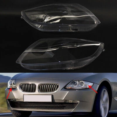 Par de cubiertas de lente de faros de coche transparentes para BMW Z4 E85 2003-2008 Foto 1 de 4