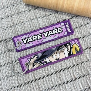 Jotaro Kujo Jojos Bizarre Adventure Anime Embroidered Key Tag Keychain Jet Tag - Picture 1 of 2