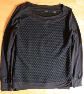 TART Splendido Top Nero a Cerchi con Texture 3D - Taglia S - Foto 1 di 7