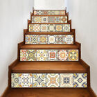 6pcs Vinyl Mosaic Stair Riser Stickers Wall Tile Decals Wallpaper Self Adhesive
