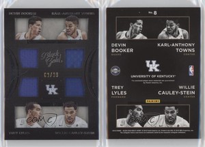 2016 Black Gold Collegiate White /99 Devin Booker Karl-Anthony Towns Trey Lyles