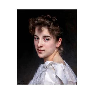 Bouguereau, Gabrielle Cot, 1890, Canvas Print, 20" x 25" + Border - Picture 1 of 10