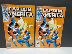 2x Captain America #327 (1987) Super Patriot 1st Walker Cover Newsstand VF NM - Picture 1 of 7