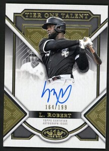 2023 Topps Tier One Talent Luis Robert Autograph /199 Chicago White Sox