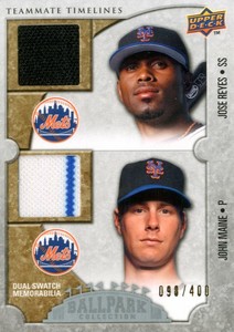 2009 Upper Deck Ballpark Collection #141 John Maine Jose Reyes /400