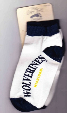 MICHIGAN WOLVERINES SIZE 13 , 1-5 YOUTH SOCKS Cover
