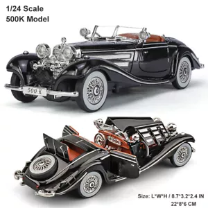 1:24 Mercedes Benz 500K Modello Veicolo Diefuso Auto Giocattoli Collezione Giocattolo Luce & Suono - Foto 1 di 13