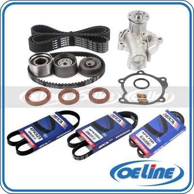 Correa de distribución bomba de agua correa serpentina para Mitsubishi Eclipse 1996-1997 2,0 L L L4 Foto 1 de 4