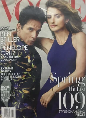 VOGUE Magazine February 2016 ZOOLANDER Ben Stiller Penelope Cruz FACTORY SEALED - Image 1 of 4
