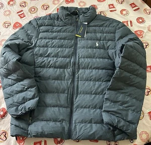Polo Ralph Lauren Men’s Water Resistant Puffer Jacket Navy SZ XL - Picture 1 of 9
