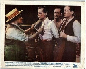 Irish Eyes Are Smiling Original Lobby Card Dick Haymes boxing scene 1944 color