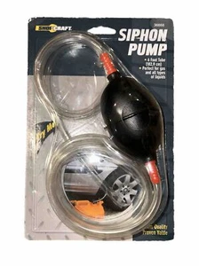 SHOP CRAFT Siphon Pump & 6' Clear Hose for Auto Car Home Aquarium Gas Liquid 8 - Picture 1 of 2