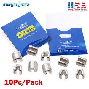 10Pc Orthodontic Crimpable Hooks Stop Curved Stops Easyinsmile For ortho bracket - Picture 1 of 9