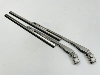 Pair 11" Windshield Wiper Arm+10" Universal Blade Hot Rod Street Boat Jeep Chevy - Image 1 of 2