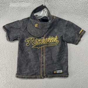 Vintage Rocawear Jersey Boys Large Baseball HIpHop Streetwear 90s Y2K W/ Visor - Picture 1 of 15