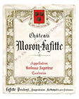 Etiquette Chateau Moron-Lafitte 1950.Bordeaux Supérieur.