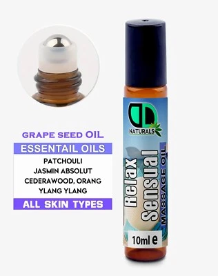 DD TECK Sensual Relax Massageöl Roller - Aromatherapie Entspannung, Stressabbau 10ml