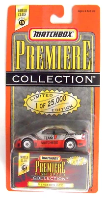 MATCHBOX PREMIERE COLLECTION MERCEDES GTC SILVER AND ORANGE HIGH SPEED HTF NIP - Image 1 of 2