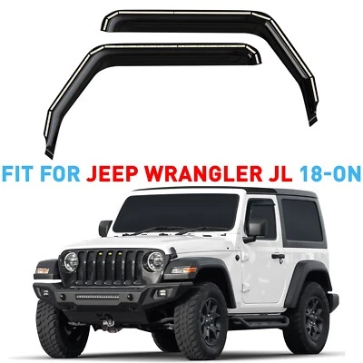 Protectores de lluvia viseras de ventilación pantalla para Jeep Wrangler JL 2018-2025 IRROMPIBLE Foto 1 de 4