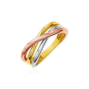 Anillo estilo torcido oro tricolor 14k (2,50 mm) - Imagen 1 de 1