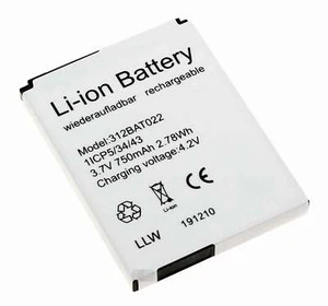 Oryginalna bateria do AVM FRITZ! Fon MT-F M2 C4 C5 | 312BAT022 312BAT032 | 3,7V 750mA - Zdjęcie 1 z 2