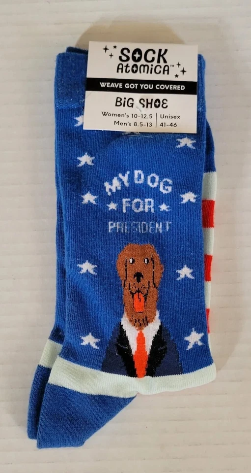 Calcetines My Dog For President Crew para mujer 10,5-12 calcetín Atomica divertido novedad juguetón Foto 1 de 4