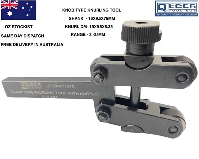 Knurling Tool Holder Knob Type 3mm to 25mm capacity Q-tech